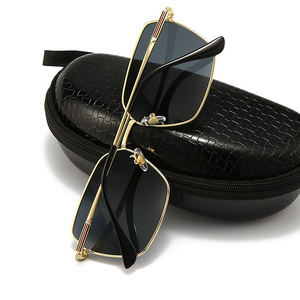<b>Square</b> <b>Sunglasses</b> Full Rim Polarized UV400 Unisex Fashion Outdoor Metal Frame Glasses Case - Product Image 3