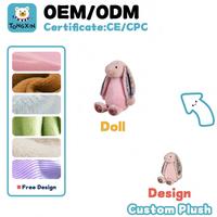 Conejo de Peluche Personalizado de Fabricante, Venta Directa, Regalos para Niñas, Muñeca de Peluche de Conejo con Orejas Largas, Juguetes de Peluche Cortos, CPC CE