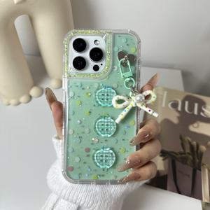 เคสโทรศัพท์แบบมีโบว์กลิตเตอร์อีพ็อกซี่ 360 องศา สำหรับ Oppo A6 X 5G A6 Pro 4G Realme 14 5G Realme Note <span class=keywords><strong>70</strong></span> 4G - Product Image 3
