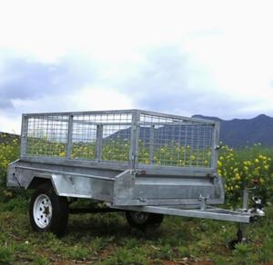 <span class=keywords><strong>Remorque</strong></span> à plateau plat légère Tengfei OEM, galvanisée à chaud, à <span class=keywords><strong>essieu</strong></span> unique, avec cage de chargement, capacité de 750 kg, taille 6x4 - Product Image 2