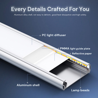 Tira de Luz Inteligente con Sensor de Movimiento, Ultrafina, Recargable por USB, Funciona con Batería, para Iluminación de Armarios, Escaleras y Cajones