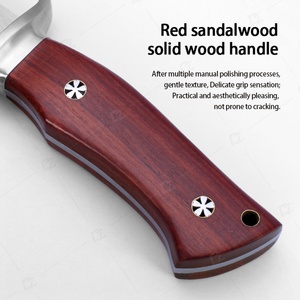 Couteau de survie multifonctionnel à lame fixe en acier inoxydable haute dureté, manche en bois, tactique, chasse, camping en plein air, bricolage, OEM - Product Image 6