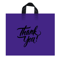 CTCX T-shirt personnalisé merci blanc/rose/violet Panton plastique Shopping emballage de vêtement en plastique sac à provisions à poignée découpée