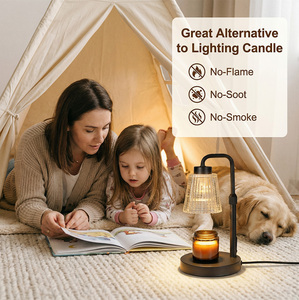 โคมไฟอุ่นเทียนพร้อมตัวตั้งเวลา ปรับความสว่างได้ ของขวัญขึ้นบ้านใหม่ ของตกแต่งบ้านใหม่ เครื่องอุ่นเทียนสำหรับ<span class=keywords><strong>เทียน</strong></span>ในขวด พร้อมหลอดไฟ 2 หลอด - Product Image 5