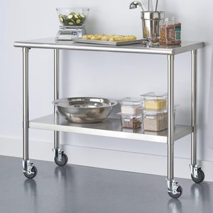4inches Prep <strong>Table</strong> PU <strong>Wheel</strong> Caster, Expanding Stem Caster Fit 1-1/2" and 1-5/8" <strong>for</strong> Work <strong>Table</strong>/Cart/Kitchen Appliances/Workbench - Product Image 6