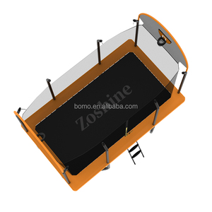 Trampolín Rectangular Grande Zoshien con Tapete de Salto Suave Antideslizante y Aros de Baloncesto <span class=keywords><strong>para</strong></span> Juegos de Fitness al Aire Libre - Product Image 2