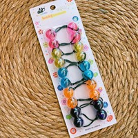 Couleur unie petit heurtoir boule cheveux cravates bande élastique téléphone cordon fil cheveux bobines bandes de caoutchouc pour queue de cheval bandeaux