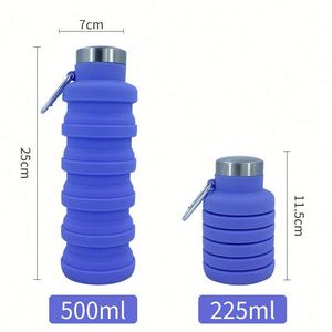 Portable 500Ml Silicone Folding <b>Cup</b> With Telescopic Design <b>Large</b> Capacity Outdoor Sports Water Bottle for Festivals Travel - Product Image 6