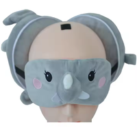 Oreiller en peluche animal créatif prêt pour le voyage avec masque pour les yeux caché Produit de confort pour enfants