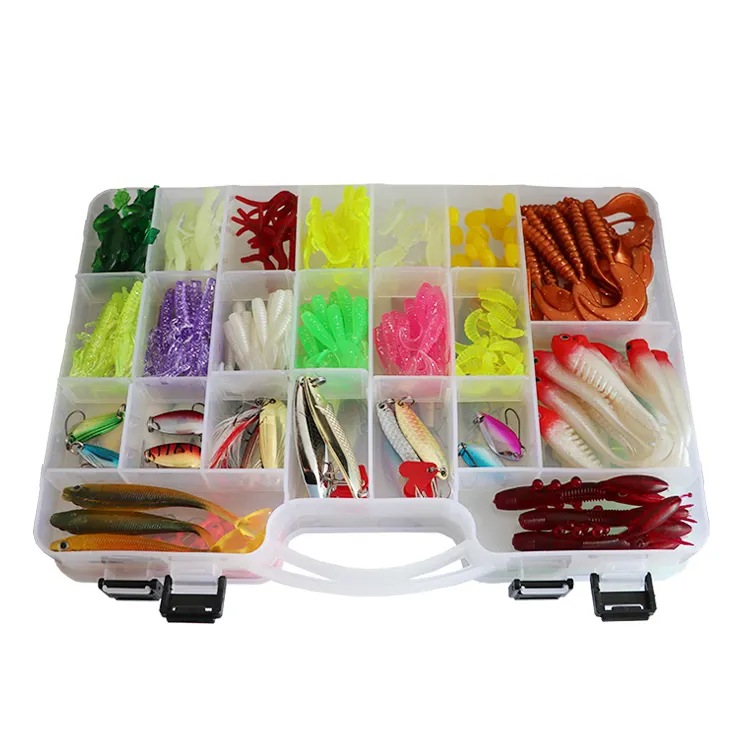 436pcs Kit Fishing Lures Set Hard Artificial Wobblers Metal Jig Spoons Soft Lure Silicone Bait Fishing Tackle Accessories Pesca