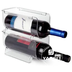 YAGELI Homerise Wine Water Acrylic Bottle Organizer Stackable Acrylic Wine Display Rack Acrylic Countertop Holder For Wine Beer
