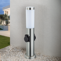 Abat-jour en acier inoxydable étanche E27 Socket Lampes décoratives de pelouse de voie Borne lumineuse à LED