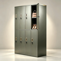 Armoire Métallique Premium Luxe Léger 8 Portes en Acier Épais (0,7 mm) pour Club de Luxe, Salle de Sport, Club de Golf, Bar