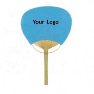 Éventail en papier personnalisé avec impression de logo, en bambou et papier brut, pour mariage - Product Image 2