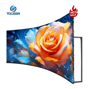 Customized Outdoor Indoor P1 P2 P3 Flexible Bendable LED Video Wall Product Stage Rental Curved Soft LED Panel Display Screen