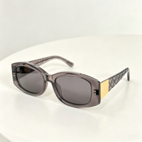 Lunettes de soleil polarisées carrées TR90, légères, avec verres dégradés colorés, protection UV400, monture intégrale grise translucide, tendance
