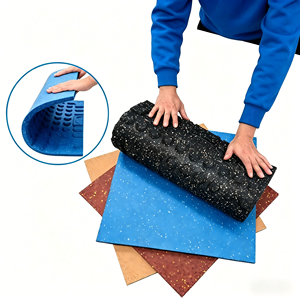 Tapetes de Gimnasio Absorbentes de Impactos, Reductores de Ruido, Antideslizantes, para Entrenamiento en Casa, Levantamiento de Pesas, Yoga, Fitness, Impermeables y Duraderos - Product Image 3