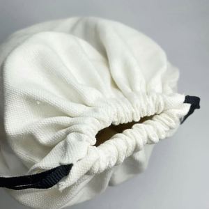 Eco-friendly White Cotton Packing Dust <b>Bag</b> for Shoe Reusable Custom Logo Printed Drawstring Gift Hat Dust Muslin Pouch - Product Image 6