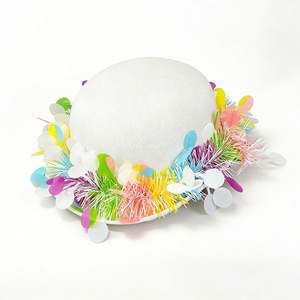 Sombreros de Fiesta de Pascua Personalizados para Niños, Blancos, Cortos, Redondos, para Celebraciones de Primavera, Impresos en Serigrafía de Poliéster - Product Image 2