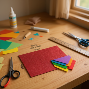 Foglio di Schiuma EVA Ilan 60x40cm Bordeaux Glitterato per Forniture Artigianali - Product Image 3