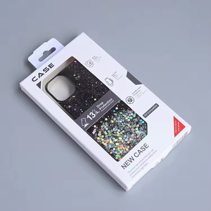 Étui de protection pour téléphone en cristal, boîte à clapet avec doublure en éponge, matériaux recyclés, poignée en papier kraft, impression quadricolore - Product Image 5