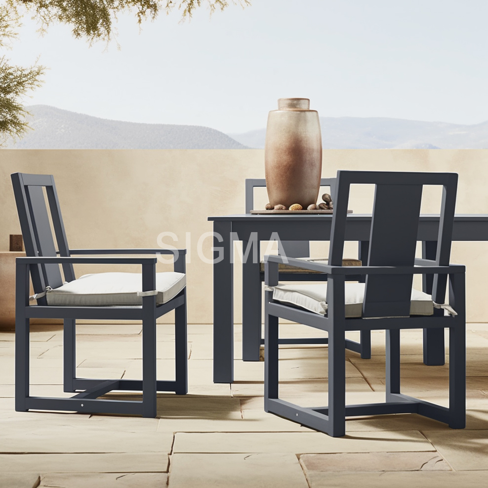 Patio Furniture Set Outdoor Chairs Durable Rustproof Aluminum Chair Table Set