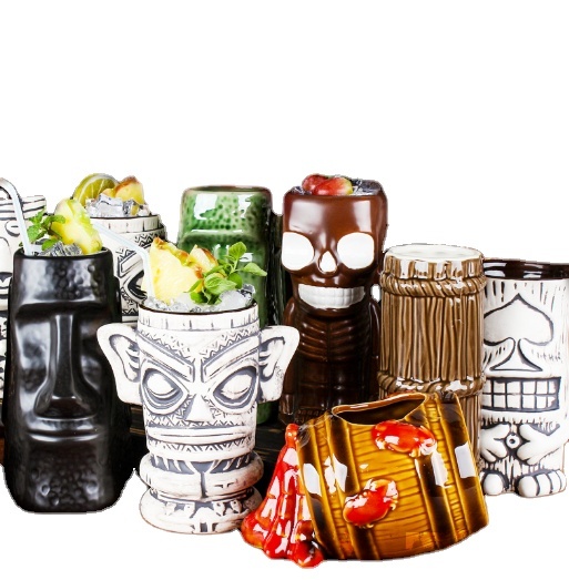 Verres Tiki en Céramique - Lot de 4 – Cocktail Connexion