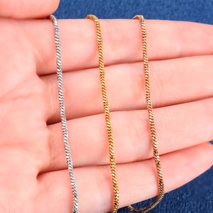 Collier fin torsadé en acier inoxydable, chaîne serpent carrée, accessoires de bijoux pour femmes et hommes, ras-du-cou, cadeau DIY - Product Image 6