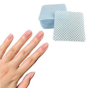 <span class=keywords><strong>Etiqueta</strong></span> privada Sin pelusa 100% PP Gel de manicura no tejido Eliminación de esmalte de uñas Toallitas artísticas con caja - Product Image 1