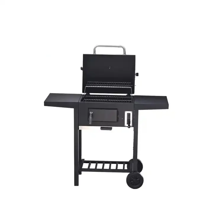 Commerciële Rookloze Pizza Oven Barbecue Grill Grote Achtertuin Draagbare Trolley Opvouwbare Bbq Royals Houtskool Grills Buiten