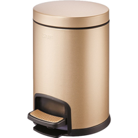Poubelle à pédale en acier inoxydable, élégante, pour bureau, maison, salle de bain, bac de rangement pour déchets, poubelle de bureau intérieure à pression
