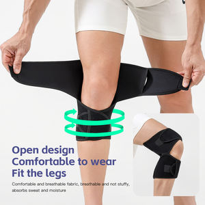 Respirant Genou <span class=keywords><strong>Booster</strong></span> Genou Soutien Double Ressorts Élastiques Triple Sangles <span class=keywords><strong>De</strong></span> <span class=keywords><strong>Manchon</strong></span> <span class=keywords><strong>De</strong></span> <span class=keywords><strong>Compression</strong></span> Renforcées pour Les Sports <span class=keywords><strong>De</strong></span> Basketball - Product Image 4