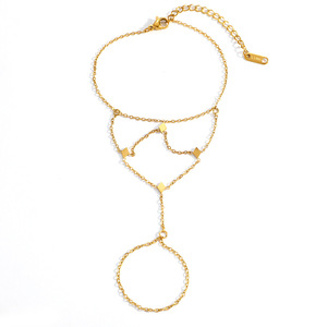 Pulsera de Cadena Geométrica, Chapada en Oro de 18k, Aleación de Zinc, Joyería Minimalista y Elegante para el Verano - Product Image 5