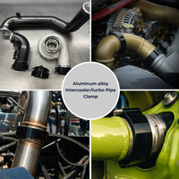 Aluminium-Schnelldemontage-HD-Klemmens atz für Auto-Auspuff-Turbo-Ladeluft kühler rohr Schwarz Schnellverschluss-V-Band-Klemmen
