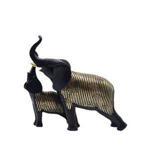 Ornement sculpté en résine époxy créatif pour la maison, mère et enfant éléphant, salon, entrée, meuble TV, artisanat, art populaire, moderne - Product Image 5