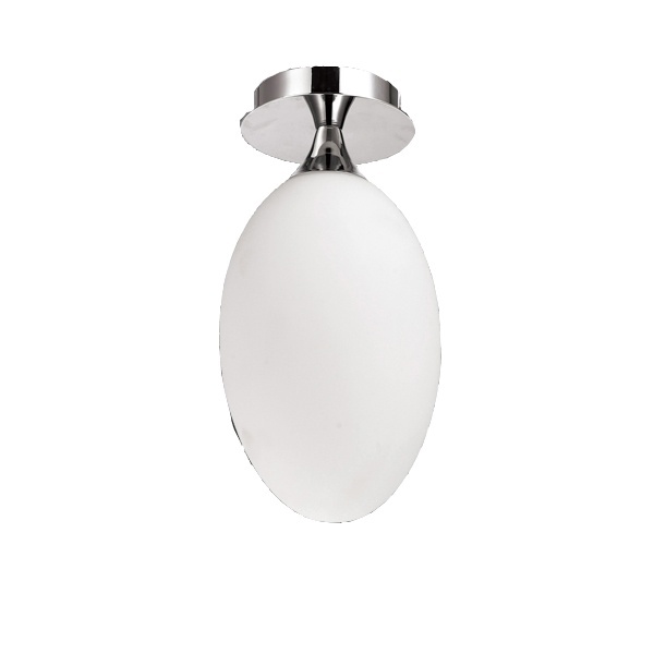 Egg shape oval white ball glass decorative decor modern iron small ceiling lamps