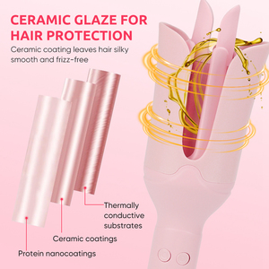 Bigoudi professionnel <span class=keywords><strong>fer</strong></span> à friser en céramique baguette bigoudi rotatif automatique avec fonction d'air froid bigoudi automatique - Product Image 4