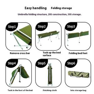 Cama de Camping Plegable de Aleación de Aluminio Superligera para Exteriores, Cama de Campaña Portátil, Cama Plegable de Emergencia, Venta al por Mayor - Product Image 4