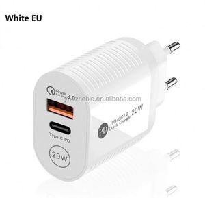 High Quality 20W PD & QC3.0 Dual Port Quick Charger Type-C Wall Fast Charger <b>Adapter</b> for iphone Samsung - Product Image 1