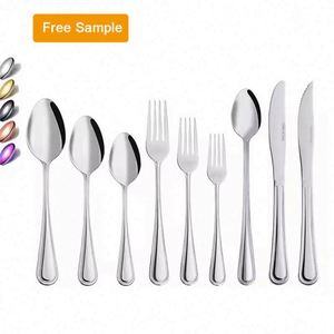 Ensemble de couverts en acier inoxydable 9 pièces, vente en gros, logo personnalisé, couteau, fourchette, cuillère pour hôtel, restaurant - Product Image 1
