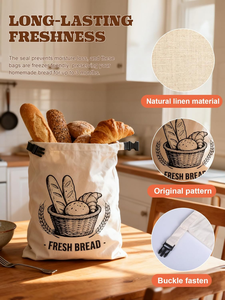 Bolsas <span class=keywords><strong>de</strong></span> Pan <span class=keywords><strong>de</strong></span> Cera <span class=keywords><strong>de</strong></span> Abeja Reutilizables <span class=keywords><strong>de</strong></span> Lino Orgánico para Conservar la Frescura del Pan Casero <span class=keywords><strong>de</strong></span> Masa Madre, <span class=keywords><strong>Bolsa</strong></span> <span class=keywords><strong>de</strong></span> Almacenamiento <span class=keywords><strong>de</strong></span> Alimentos Apta para Congelador - Product Image 6