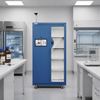 Système de partage et de location d'actifs de laboratoire à double porte avec armoire RFID pour la recherche universitaire, intégrant la facturation automatisée et l'interface cloud