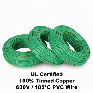 Cable Eléctrico UL1015 12AWG 3.3mm de PVC, 600V 105C, Cobre Estañado Trenzado, para Cableado de Paneles de Control Industriales - Product Image 1