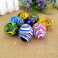 Billes de verre colorées faites à la main de 3 cm pour le jeu des enfants et la décoration intérieure, toucher réel pour remplissage de vases et jeu de marbre, idéal pour Noël
