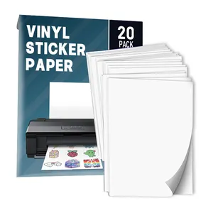 Yapışkanlı kağıt mürekkep püskürtmeli yazdırılabilir beyaz kendinden yapışkanlı PP Sticker vinil parlak Sticker kağıt su geçirmez