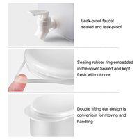 Seau à eau froide de grande capacité 3L avec robinet en plastique, distributeur de boissons froides