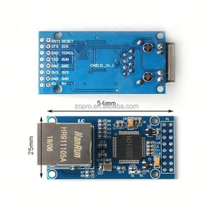 Zopro 29092510 TTL เซิร์ฟเวอร์การรับส่งข้อมูลแบบอนุกรมพอร์ตอีเธอร์เน็ตโมดูลอีเธอร์เน็ต Iot การประยุกต์ใช้ CH9121ชิปเซ็ตพลังงานมาตรฐาน - Product Image 2