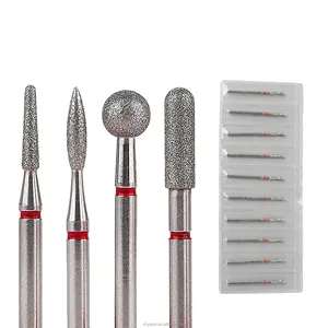 Brocas limpiadoras para cutículas de uñas, brocas para cutículas de Diamante, para cutículas, Rusia