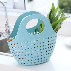 <b>Bath</b> Basket Soft Plastic Round <b>Storage</b> Basket For Cosmetics Jewelry Underwear Nordic Pink Blue Gray - Product Image 3