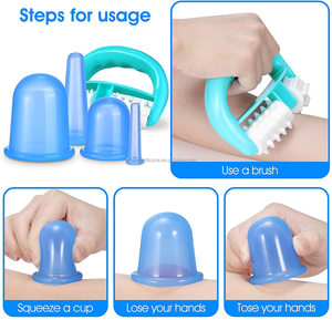4pcs Silicone Ventouses Aspiration Corps Massage Caoutchouc Coupe <span class=keywords><strong>Anti</strong></span> <span class=keywords><strong>Cellulite</strong></span> Mince - Product Image 6